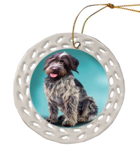 Wirehaired Pointing Griffon Dog Doily Ornament DPOR59231