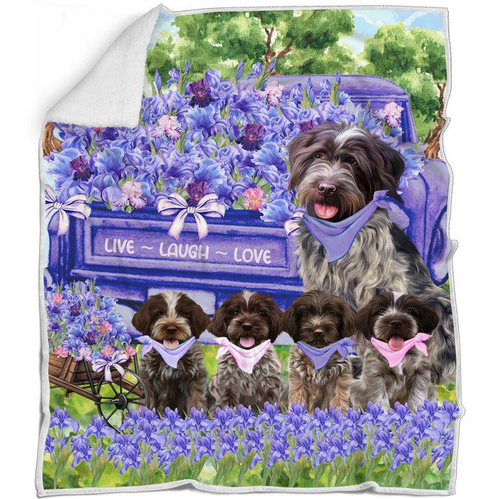Wirehaired Pointing Griffon Blanket: Explore a Variety of Designs, Custom, Personalized Bed Blankets, Cozy Woven, Fleece and Sherpa, Gift for Dog and Pet Lovers