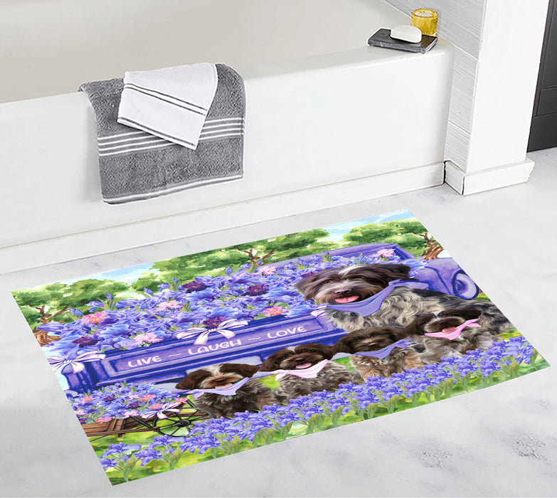 Wirehaired Pointing Griffon Bath Mat, Anti-Slip Bathroom Rug Mats, Explore a Variety of Designs, Custom, Personalized, Dog Gift for Pet Lovers