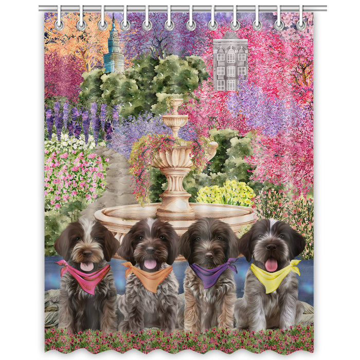 Wirehaired Pointing Griffon Shower Curtain: Explore a Variety of Designs, Bathtub Curtains for Bathroom Decor with Hooks, Custom, Personalized, Dog Gift for Pet Lovers