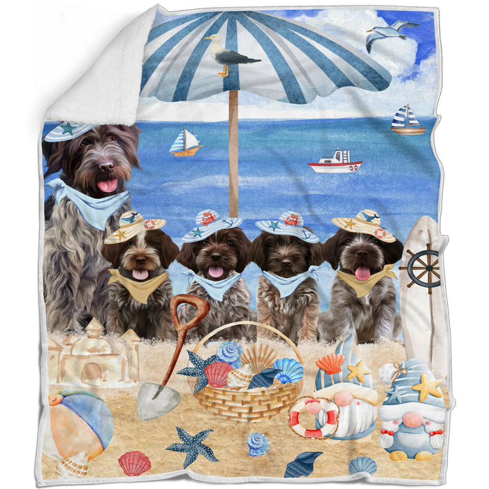 Wirehaired Pointing Griffon Bed Blanket, Explore a Variety of Designs, Personalized, Throw Sherpa, Fleece and Woven, Custom, Soft and Cozy, Dog Gift for Pet Lovers