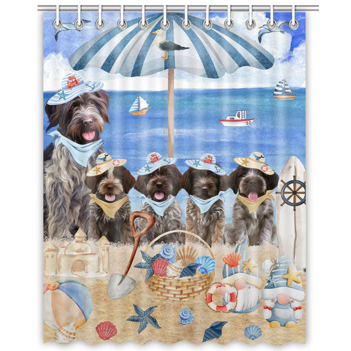 Wirehaired Pointing Griffon Shower Curtain, Explore a Variety of Personalized Designs, Custom, Waterproof Bathtub Curtains with Hooks for Bathroom, Dog Gift for Pet Lovers