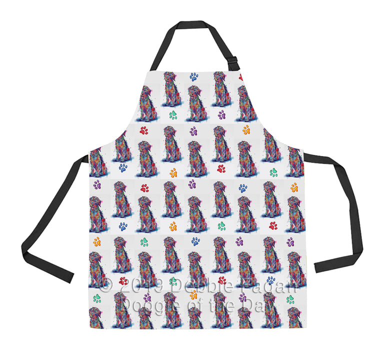 Watercolor Mini Wirehaired Pointing Griffon Dogs Apron
