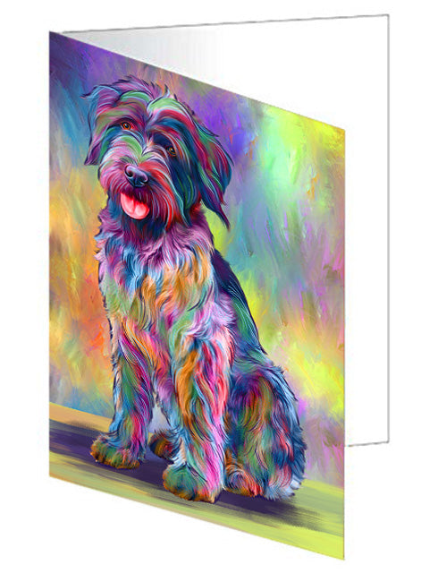 Paradise Wave Wirehaired Pointing Griffon Dog Handmade Artwork Assorted Pets Greeting Cards and Note Cards with Envelopes for All Occasions and Holiday Seasons GCD79907