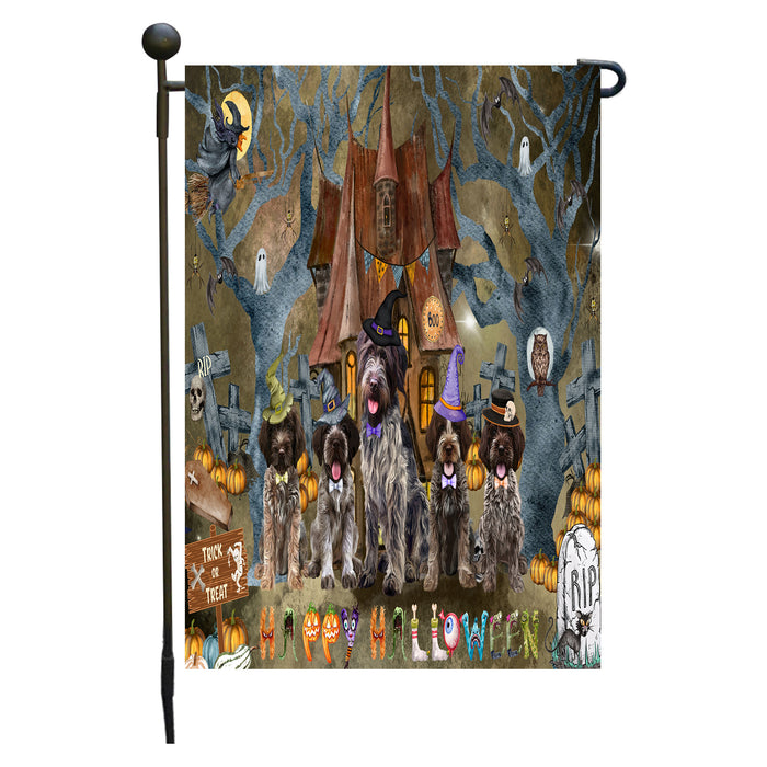 Wirehaired Pointing Griffon Dogs Garden Flag: Explore a Variety of Designs, Personalized, Custom, Weather Resistant, Double-Sided, Outdoor Garden Halloween Yard Decor for Dog and Pet Lovers