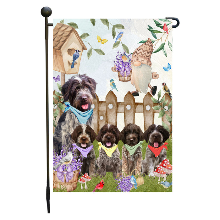 Wirehaired Pointing Griffon Dogs Garden Flag: Explore a Variety of Designs, Custom, Personalized, Weather Resistant, Double-Sided, Outdoor Garden Yard Decor for Dog and Pet Lovers