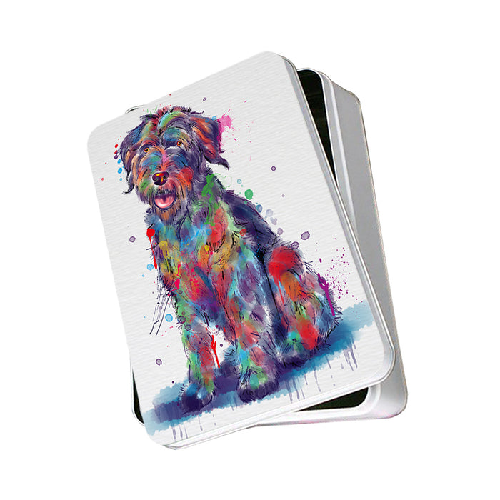 Watercolor Wirehaired Pointing Griffon Dog Photo Storage Tin PITN57516
