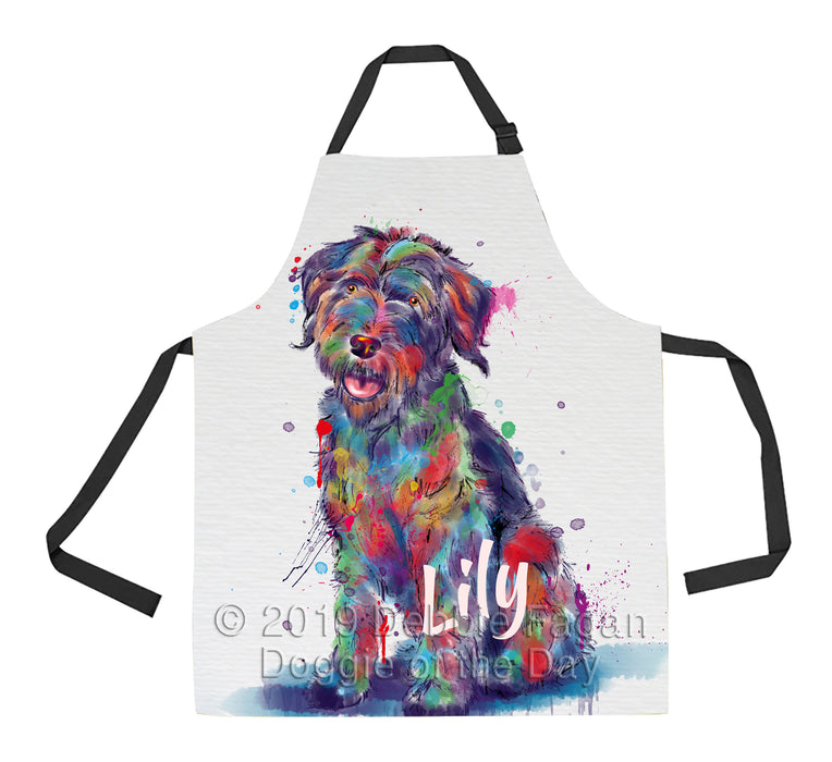 Custom Pet Name Personalized Watercolor Wirehaired Pointing Griffon Dog Apron