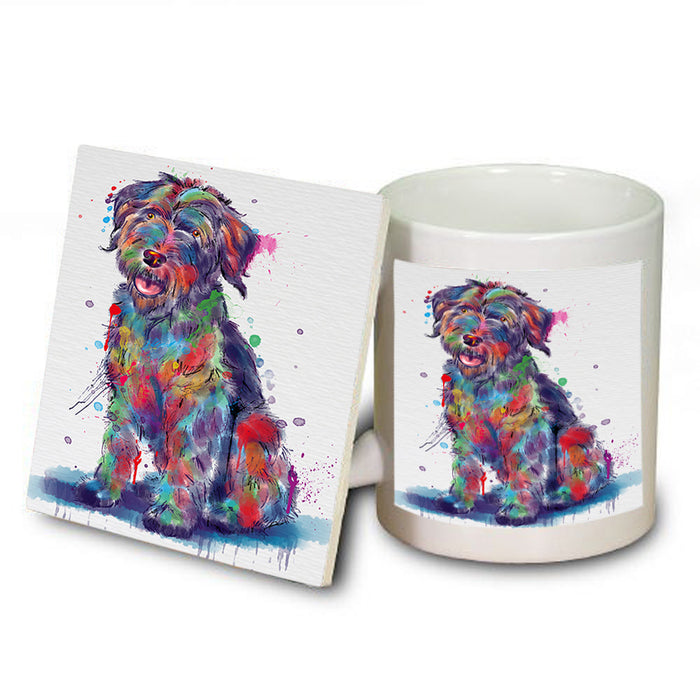 Watercolor Wirehaired Pointing Griffon Dog Mug and Coaster Set MUC57565