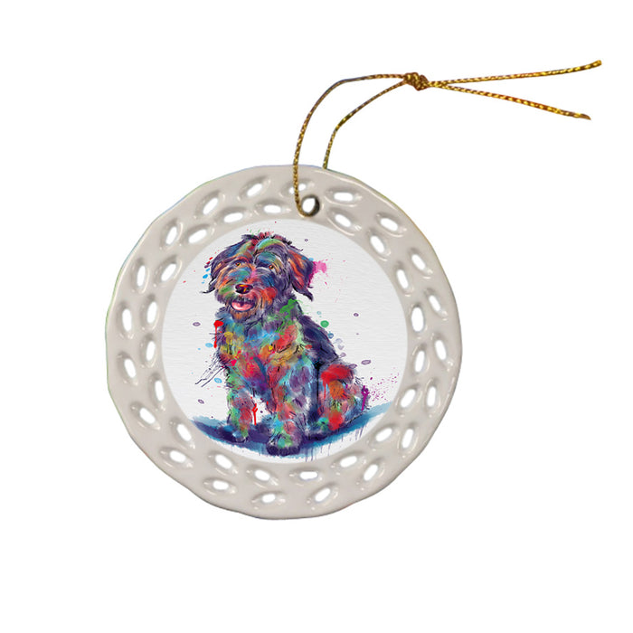 Watercolor Wirehaired Pointing Griffon Dog Doily Ornament DPOR58458