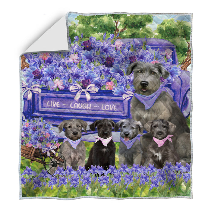 Wolfhound Quilt: Explore a Variety of Bedding Designs, Custom, Personalized, Bedspread Coverlet Quilted, Gift for Dog and Pet Lovers