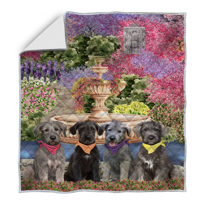 Wolfhound Bedspread Quilt, Bedding Coverlet Quilted, Explore a Variety of Designs, Personalized, Custom, Dog Gift for Pet Lovers
