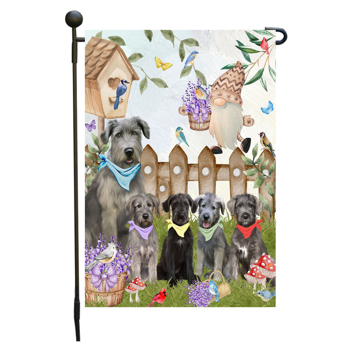 Wolfhound Dogs Garden Flag: Explore a Variety of Designs, Custom, Personalized, Weather Resistant, Double-Sided, Outdoor Garden Yard Decor for Dog and Pet Lovers