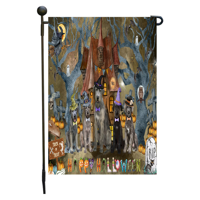 Wolfhound Dogs Garden Flag: Explore a Variety of Designs, Personalized, Custom, Weather Resistant, Double-Sided, Outdoor Garden Halloween Yard Decor for Dog and Pet Lovers