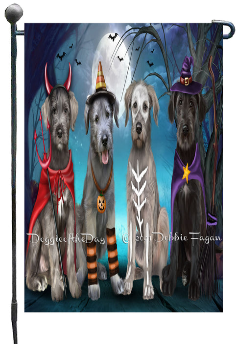 Happy Halloween Trick or Treat Wolfhound Dogs Garden Flags- Outdoor Double Sided Garden Yard Porch Lawn Spring Decorative Vertical Home Flags 12 1/2"w x 18"h