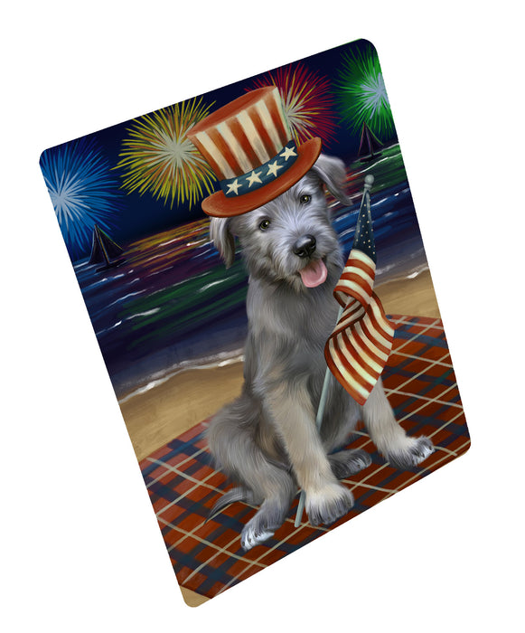 4th of July Independence Day Firework Wolfhound Dog Refrigerator/Dishwasher Magnet - Kitchen Decor Magnet - Pets Portrait Unique Magnet - Ultra-Sticky Premium Quality Magnet RMAG110553