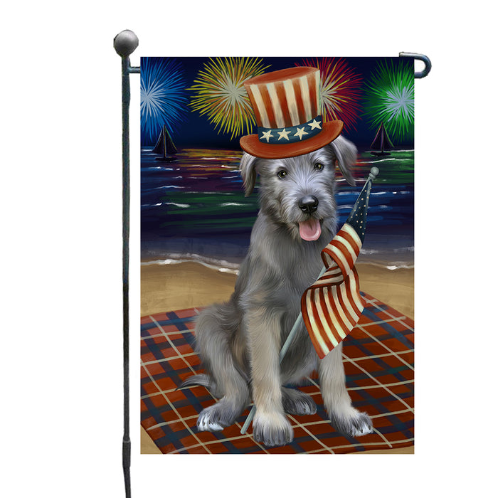 4th of July Independence Day Firework Wolfhound Dog Garden Flags Outdoor Decor for Homes and Gardens Double Sided Garden Yard Spring Decorative Vertical Home Flags Garden Porch Lawn Flag for Decorations GFLG67709