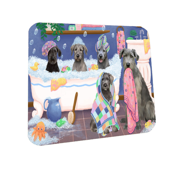 Rub a Dub Dogs in a Tub Wolfhound Dogs Coasters Set of 4 CSTA58291