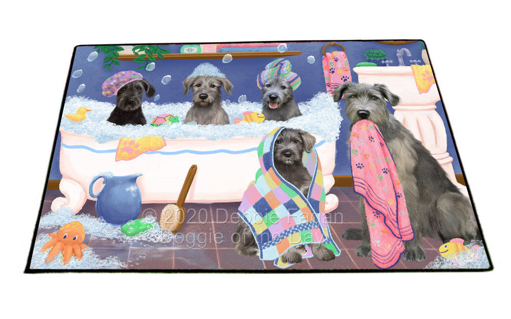 Rub a Dub Dogs in a Tub Wolfhound Dogs Floormat FLMS55708