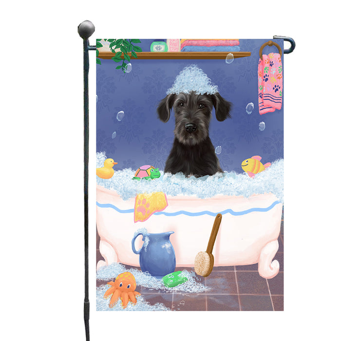 Rub a Dub Dogs in a Tub Wolfhound Dog Garden Flags Outdoor Decor for Homes and Gardens Double Sided Garden Yard Spring Decorative Vertical Home Flags Garden Porch Lawn Flag for Decorations GFLG68003