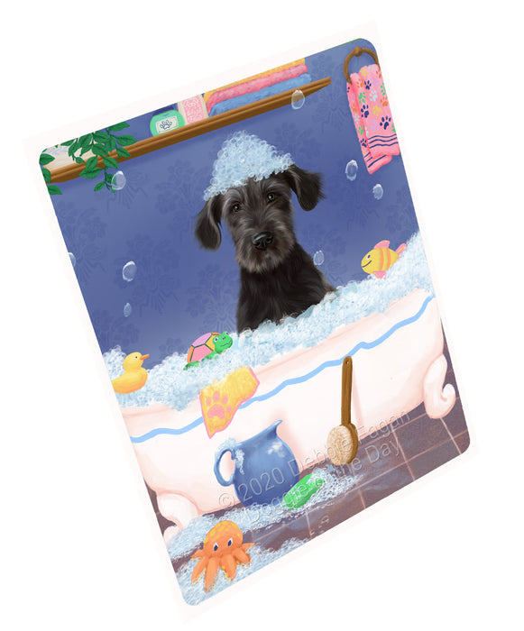 Rub a Dub Dogs in a Tub Wolfhound Dog Cutting Board - For Kitchen - Scratch & Stain Resistant - Designed To Stay In Place - Easy To Clean By Hand - Perfect for Chopping Meats, Vegetables, CA82976