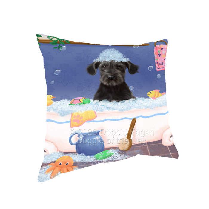 Rub a Dub Dogs in a Tub Wolfhound Dog Pillow with Top Quality High-Resolution Images - Ultra Soft Pet Pillows for Sleeping - Reversible & Comfort - Ideal Gift for Dog Lover - Cushion for Sofa Couch Bed - 100% Polyester, PILA92359