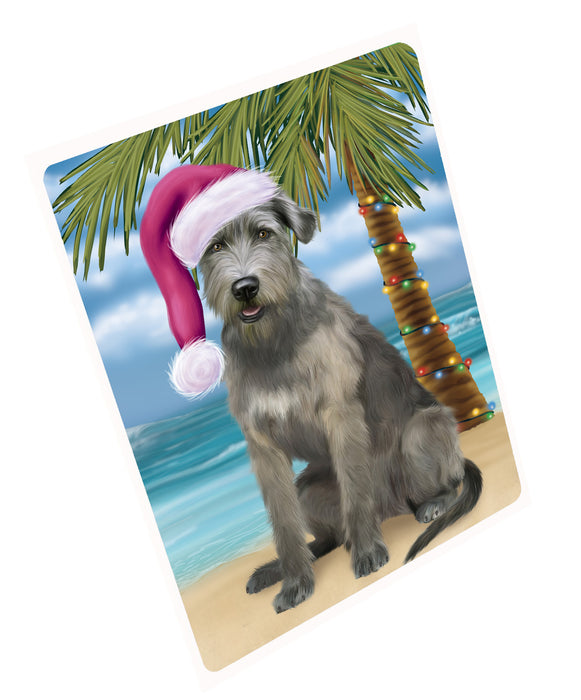 Christmas Summertime Island Tropical Beach Wolfhound Dog Cutting Board - For Kitchen - Scratch & Stain Resistant - Designed To Stay In Place - Easy To Clean By Hand - Perfect for Chopping Meats, Vegetables, CA83288