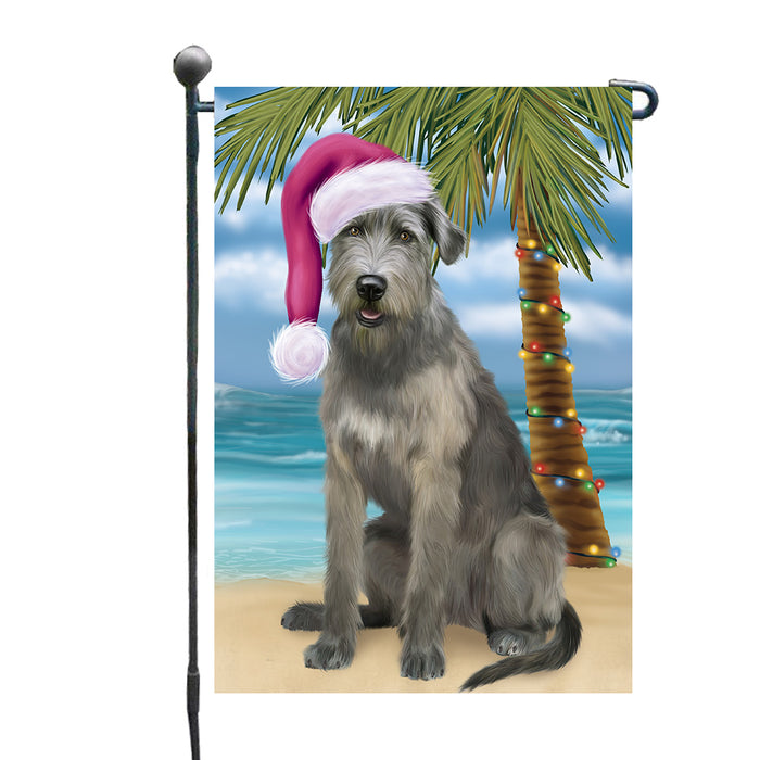Christmas Summertime Island Tropical Beach Wolfhound Dog Garden Flags Outdoor Decor for Homes and Gardens Double Sided Garden Yard Spring Decorative Vertical Home Flags Garden Porch Lawn Flag for Decorations GFLG68159