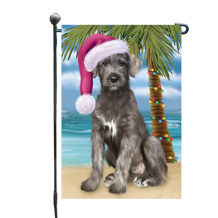 Christmas Summertime Island Tropical Beach Wolfhound Dog Garden Flags Outdoor Decor for Homes and Gardens Double Sided Garden Yard Spring Decorative Vertical Home Flags Garden Porch Lawn Flag for Decorations GFLG68160