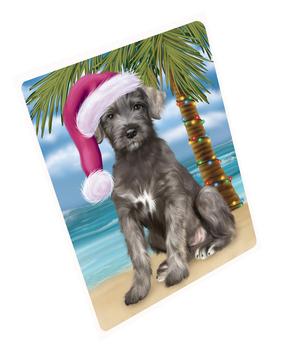 Christmas Summertime Island Tropical Beach Wolfhound Dog Cutting Board - For Kitchen - Scratch & Stain Resistant - Designed To Stay In Place - Easy To Clean By Hand - Perfect for Chopping Meats, Vegetables, CA83290
