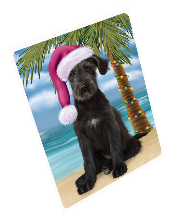 Christmas Summertime Island Tropical Beach Wolfhound Dog Cutting Board - For Kitchen - Scratch & Stain Resistant - Designed To Stay In Place - Easy To Clean By Hand - Perfect for Chopping Meats, Vegetables, CA83292