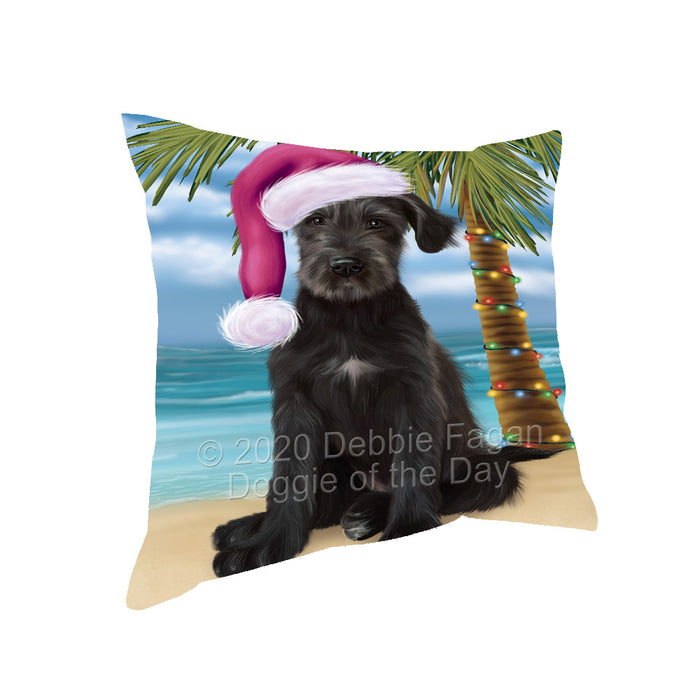 Christmas Summertime Island Tropical Beach Wolfhound Dog Pillow with Top Quality High-Resolution Images - Ultra Soft Pet Pillows for Sleeping - Reversible & Comfort - Ideal Gift for Dog Lover - Cushion for Sofa Couch Bed - 100% Polyester, PILA92833