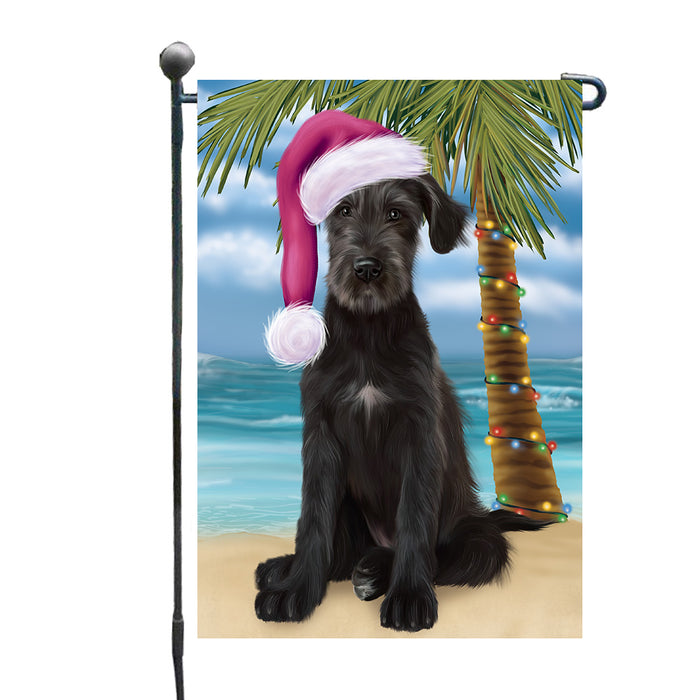 Christmas Summertime Island Tropical Beach Wolfhound Dog Garden Flags Outdoor Decor for Homes and Gardens Double Sided Garden Yard Spring Decorative Vertical Home Flags Garden Porch Lawn Flag for Decorations GFLG68161