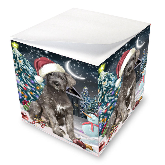 Christmas Holly Jolly Wolfhound Dog Note Cube NOC-DOTD-A57509