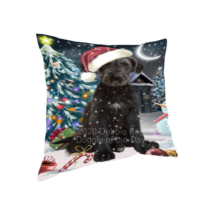 Christmas Holly Jolly Wolfhound Dog Pillow with Top Quality High-Resolution Images - Ultra Soft Pet Pillows for Sleeping - Reversible & Comfort - Ideal Gift for Dog Lover - Cushion for Sofa Couch Bed - 100% Polyester, PILA92932
