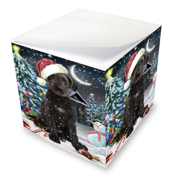 Christmas Holly Jolly Wolfhound Dog Note Cube NOC-DOTD-A57508