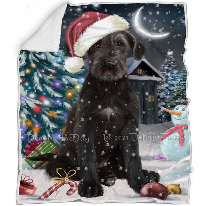 Have a Holly Jolly Christmas Wolfhound Dog Blanket BLNKT143590