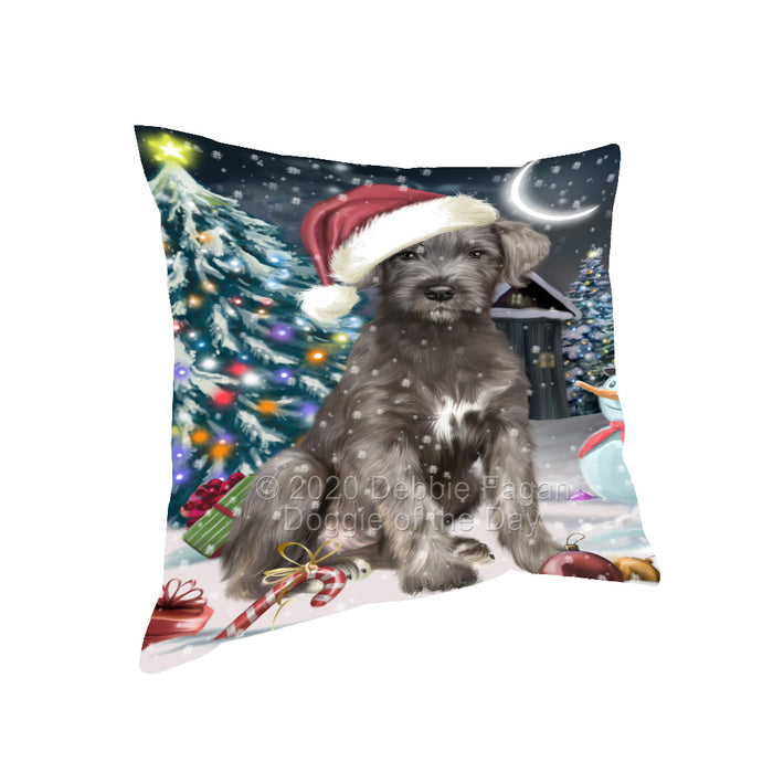 Christmas Holly Jolly Wolfhound Dog Pillow with Top Quality High-Resolution Images - Ultra Soft Pet Pillows for Sleeping - Reversible & Comfort - Ideal Gift for Dog Lover - Cushion for Sofa Couch Bed - 100% Polyester, PILA92935