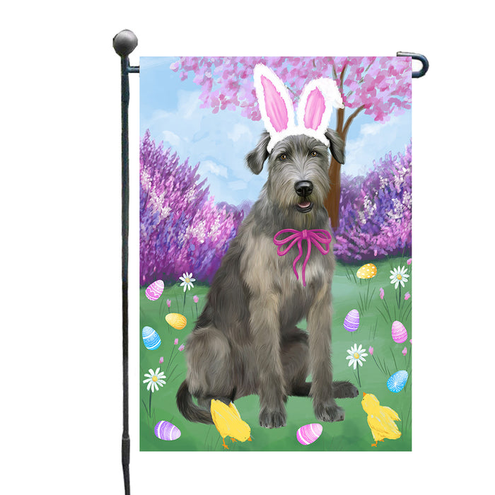 Easter holiday Wolfhound Dog Garden Flags Outdoor Decor for Homes and Gardens Double Sided Garden Yard Spring Decorative Vertical Home Flags Garden Porch Lawn Flag for Decorations GFLG68347