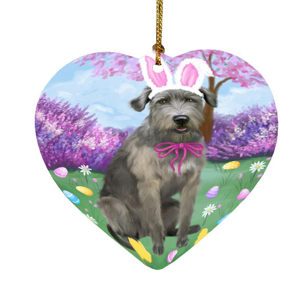 Easter holiday Wolfhound Dog Heart Christmas Ornament HPORA59356