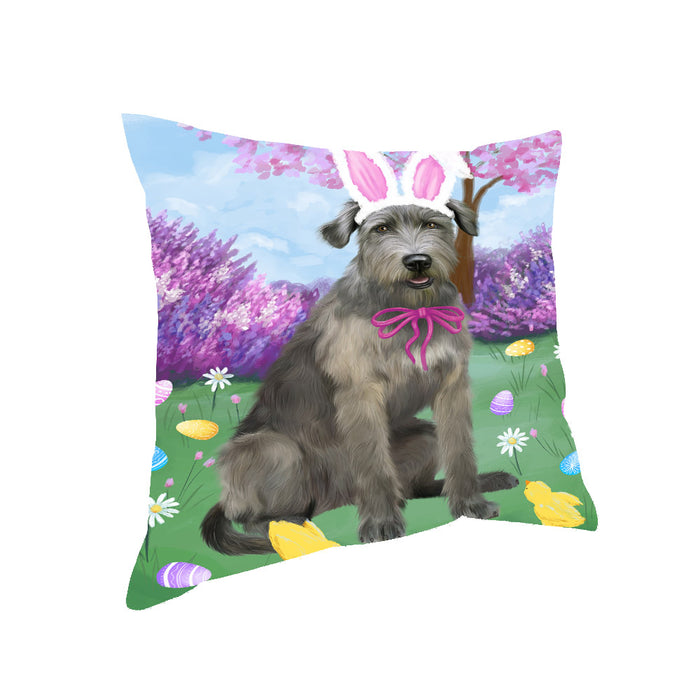 Easter holiday Wolfhound Dog Pillow with Top Quality High-Resolution Images - Ultra Soft Pet Pillows for Sleeping - Reversible & Comfort - Ideal Gift for Dog Lover - Cushion for Sofa Couch Bed - 100% Polyester, PILA93391