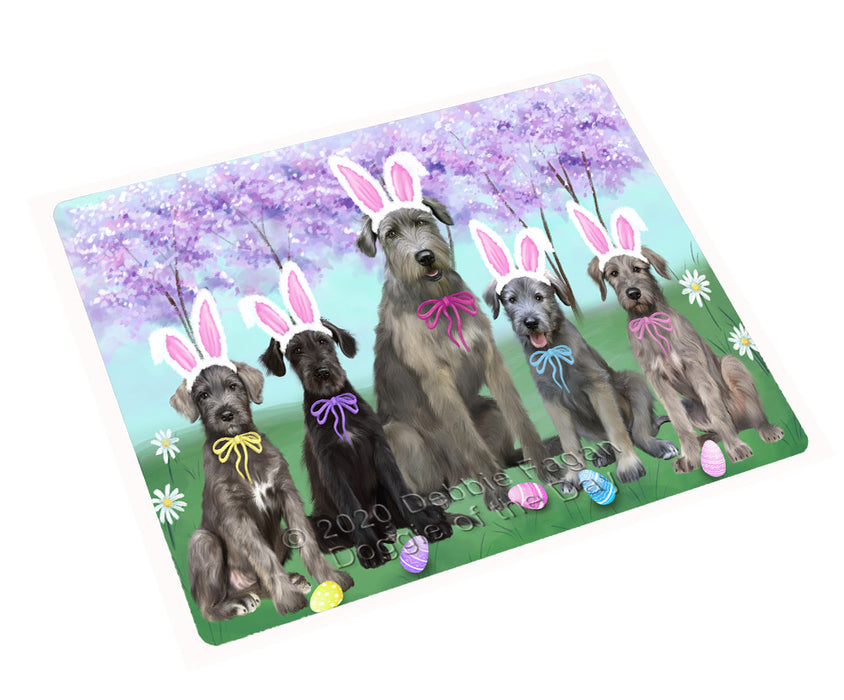 Easter Holiday Wolfhound Dogs Cutting Board - For Kitchen - Scratch & Stain Resistant - Designed To Stay In Place - Easy To Clean By Hand - Perfect for Chopping Meats, Vegetables