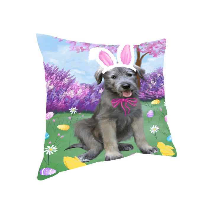 Easter holiday Wolfhound Dog Pillow with Top Quality High-Resolution Images - Ultra Soft Pet Pillows for Sleeping - Reversible & Comfort - Ideal Gift for Dog Lover - Cushion for Sofa Couch Bed - 100% Polyester, PILA93394