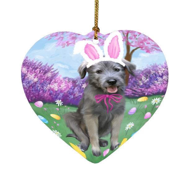 Easter holiday Wolfhound Dog Heart Christmas Ornament HPORA59357