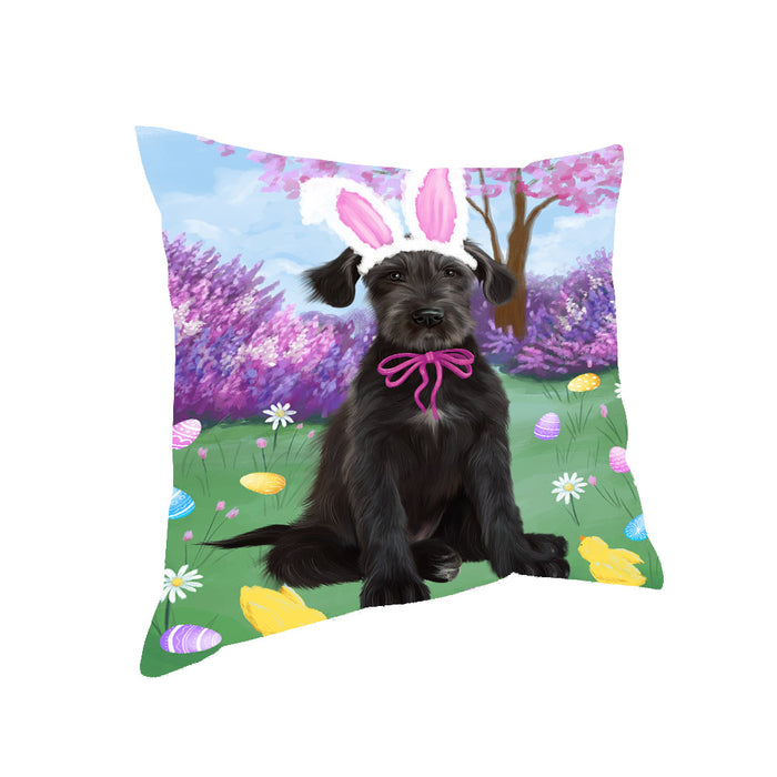 Easter holiday Wolfhound Dog Pillow with Top Quality High-Resolution Images - Ultra Soft Pet Pillows for Sleeping - Reversible & Comfort - Ideal Gift for Dog Lover - Cushion for Sofa Couch Bed - 100% Polyester, PILA93397