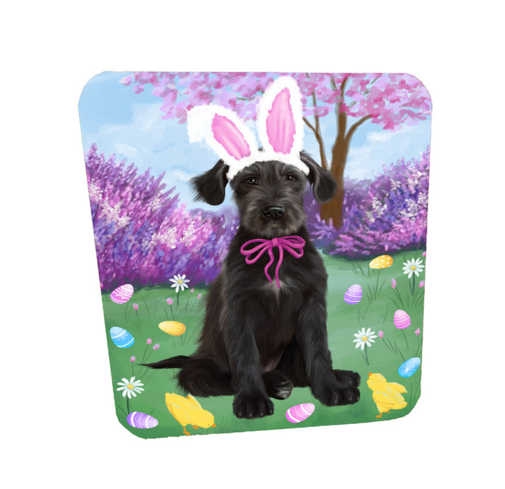 Easter holiday Wolfhound Dog Coasters Set of 4 CSTA58597