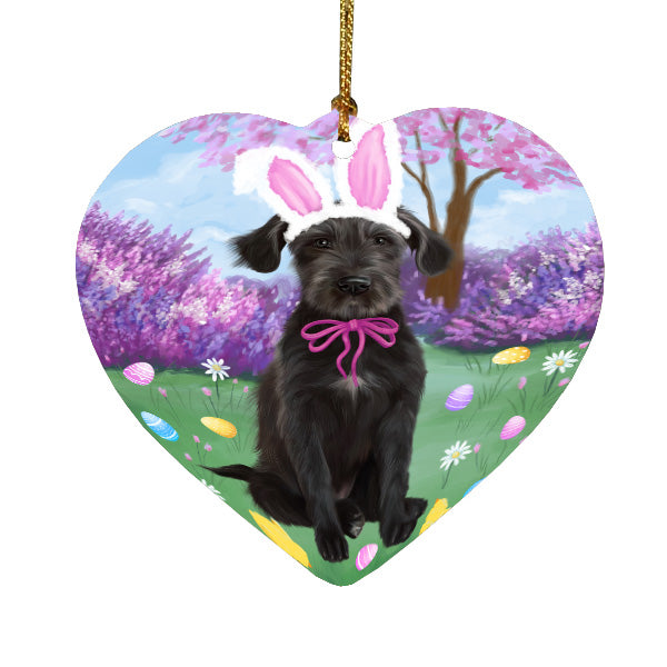 Easter holiday Wolfhound Dog Heart Christmas Ornament HPORA59358