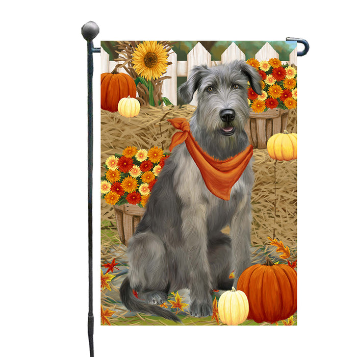 Fall Pumpkin Autumn Greeting Wolfhound Dog Garden Flags Outdoor Decor for Homes and Gardens Double Sided Garden Yard Spring Decorative Vertical Home Flags Garden Porch Lawn Flag for Decorations GFLG68253