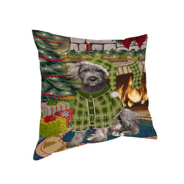 The Christmas Stocking was Hung Wolfhound Dog Pillow with Top Quality High-Resolution Images - Ultra Soft Pet Pillows for Sleeping - Reversible & Comfort - Ideal Gift for Dog Lover - Cushion for Sofa Couch Bed - 100% Polyester, PILA93745