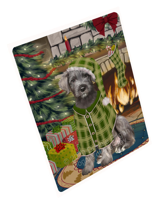 The Christmas Stocking was Hung Wolfhound Dog Cutting Board - For Kitchen - Scratch & Stain Resistant - Designed To Stay In Place - Easy To Clean By Hand - Perfect for Chopping Meats, Vegetables, CA83900